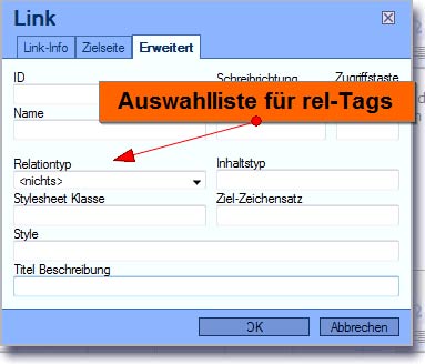 FCKEditor Relation Einstellungen